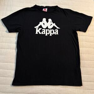 Kappa Unisex Size M Graphic Tee T Shirt Black